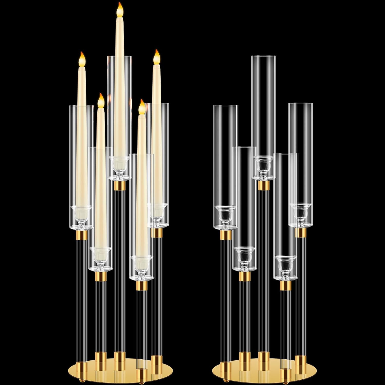 Lampu Lilin Akrilik 5 Lengan,  - Home Decor Center ulasan dan harga