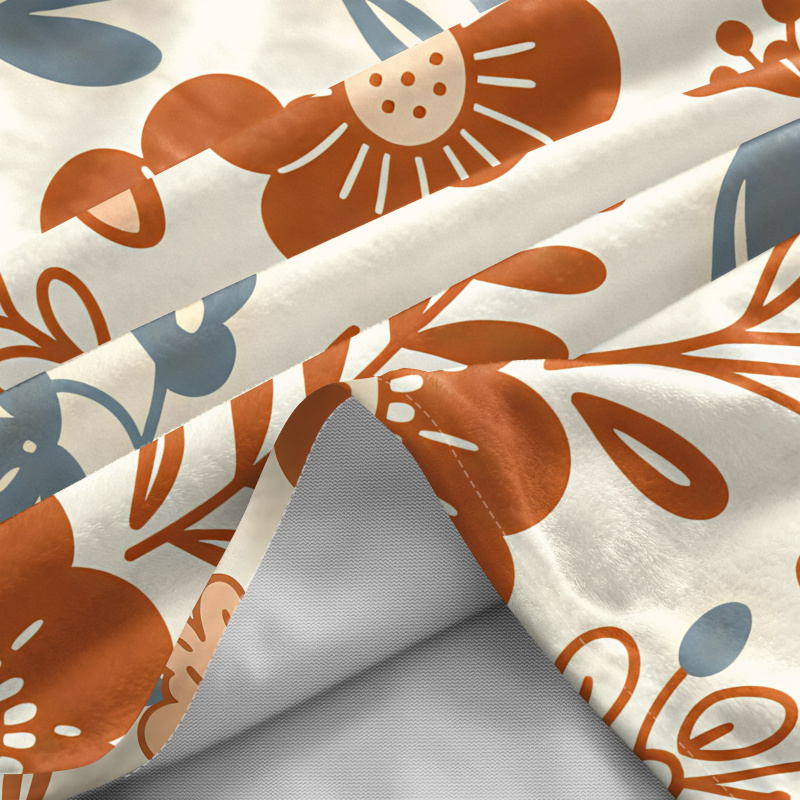 Selimut Pendingin Motif Bunga  - Neutral Throw Blanket ulasan dan harga