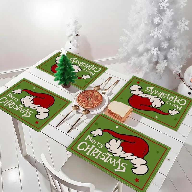 VIKAMA Set Alas Meja Natal Kar - Linen Table Runner ulasan dan harga