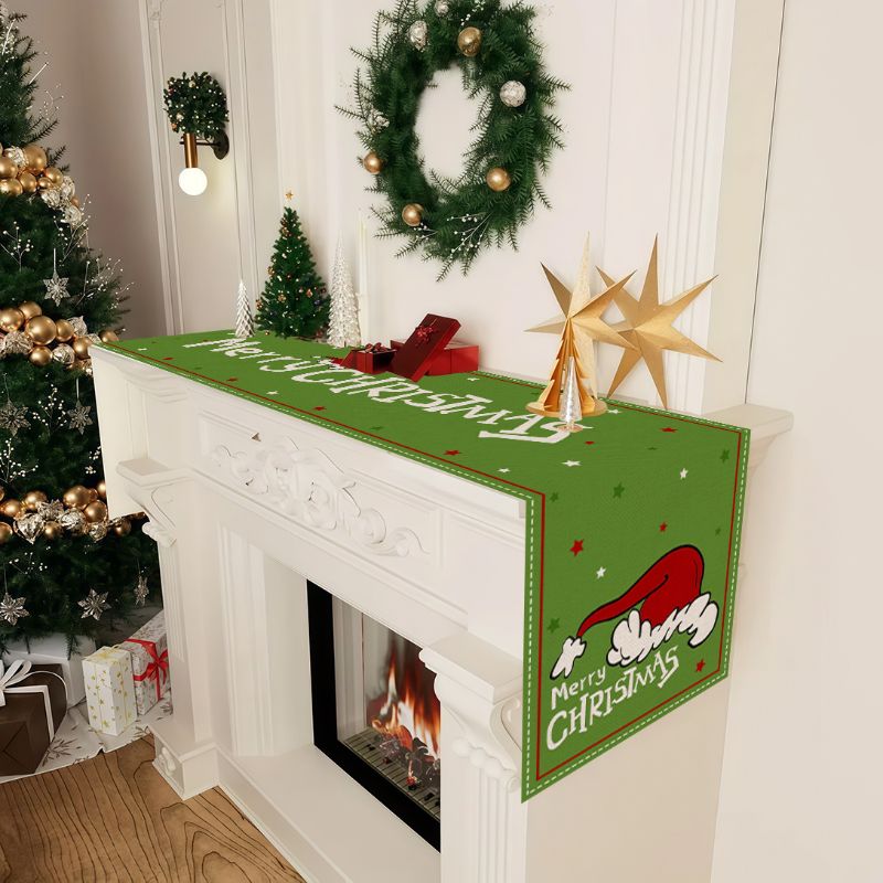 VIKAMA Set Alas Meja Natal Kar - Linen Table Runner ulasan dan harga
