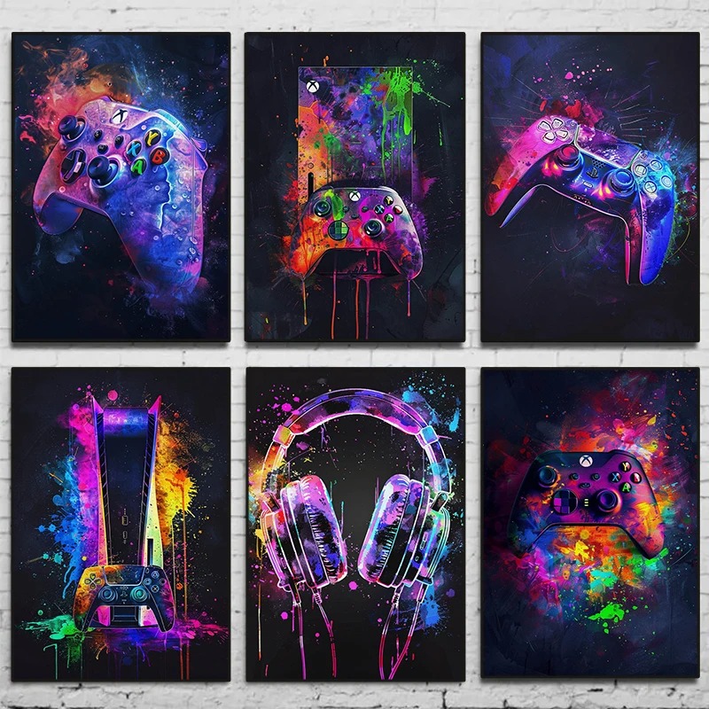 Poster Video Game Neon Cat Air - Home Decor Xbox Games ulasan dan harga