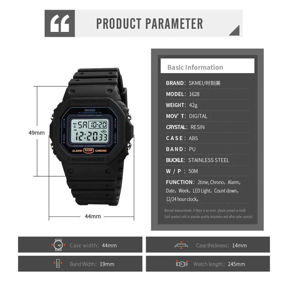 Jam Tangan Digital Militer Skm - Vintage Alarm Clock ulasan dan harga