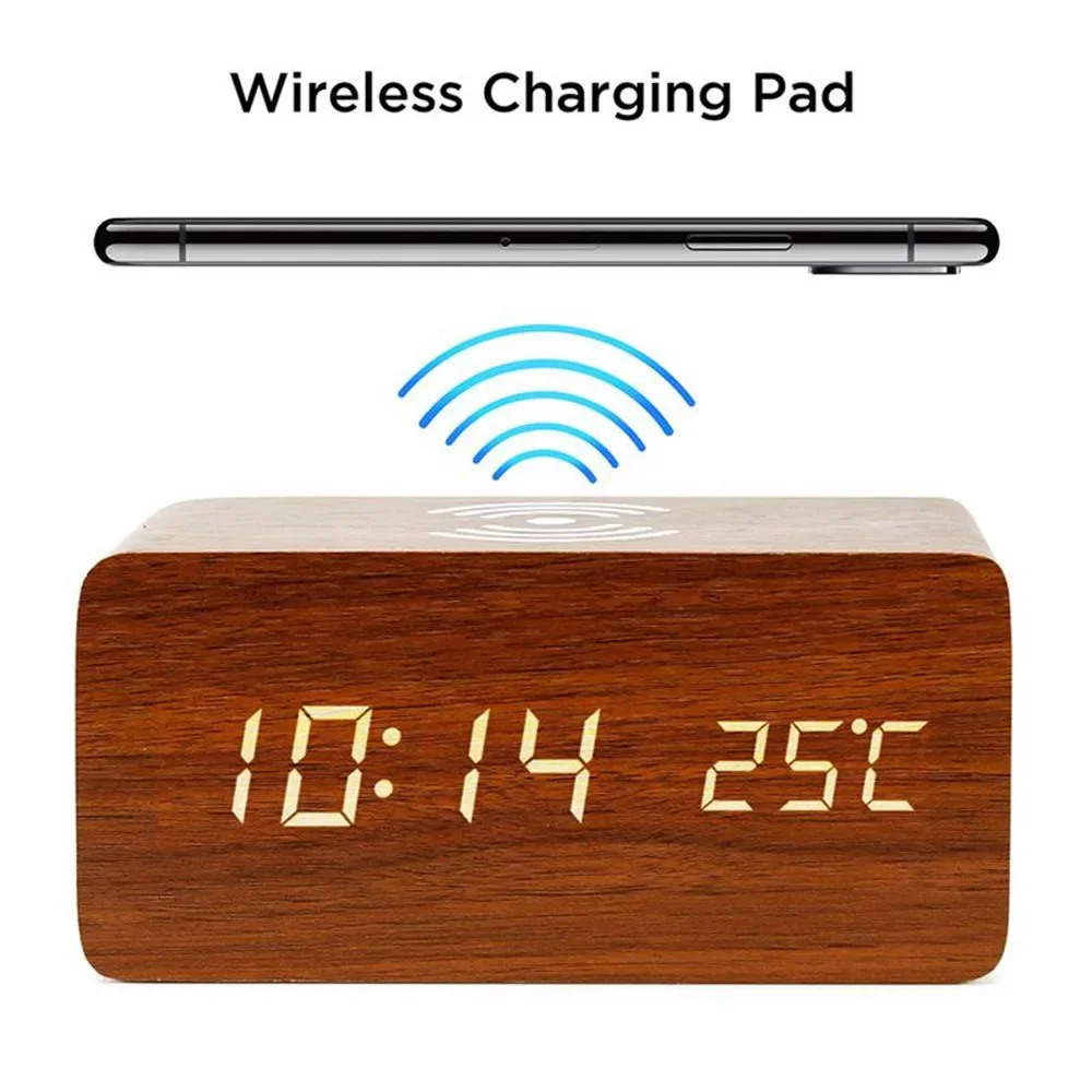 Jam Alarm LED Digital Kayu USB - Vintage Alarm Clock ulasan dan harga