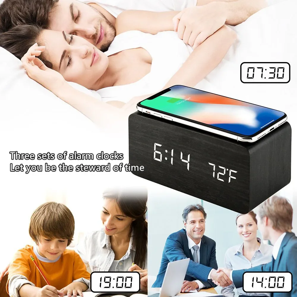 Jam Alarm LED Digital Kayu USB - Vintage Alarm Clock ulasan dan harga
