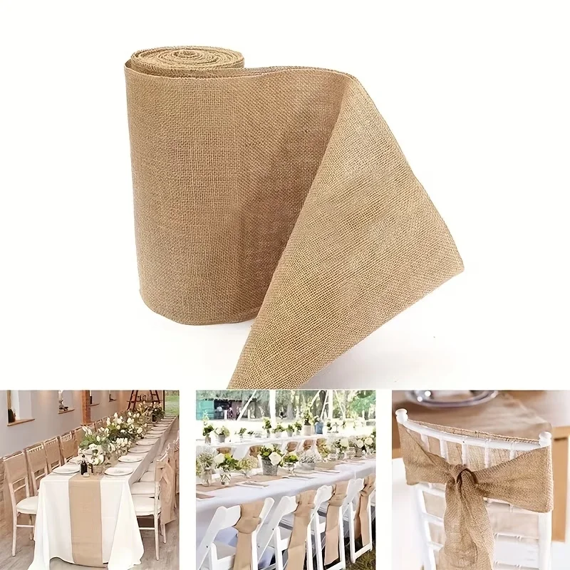 Gulungan Kain Goni Beige Desai - Linen Table Runner ulasan dan harga