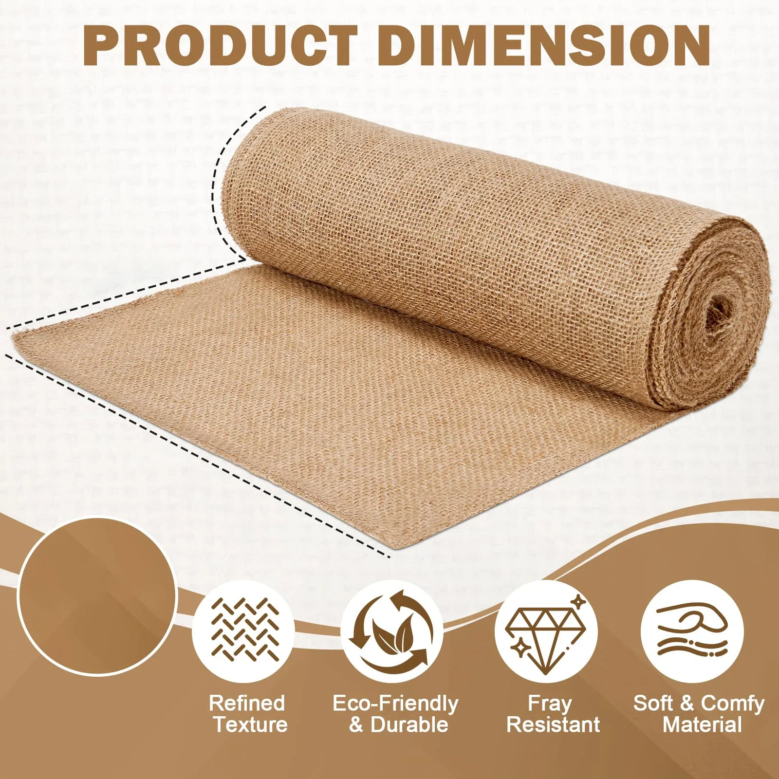Gulungan Kain Goni Beige Desai - Linen Table Runner ulasan dan harga