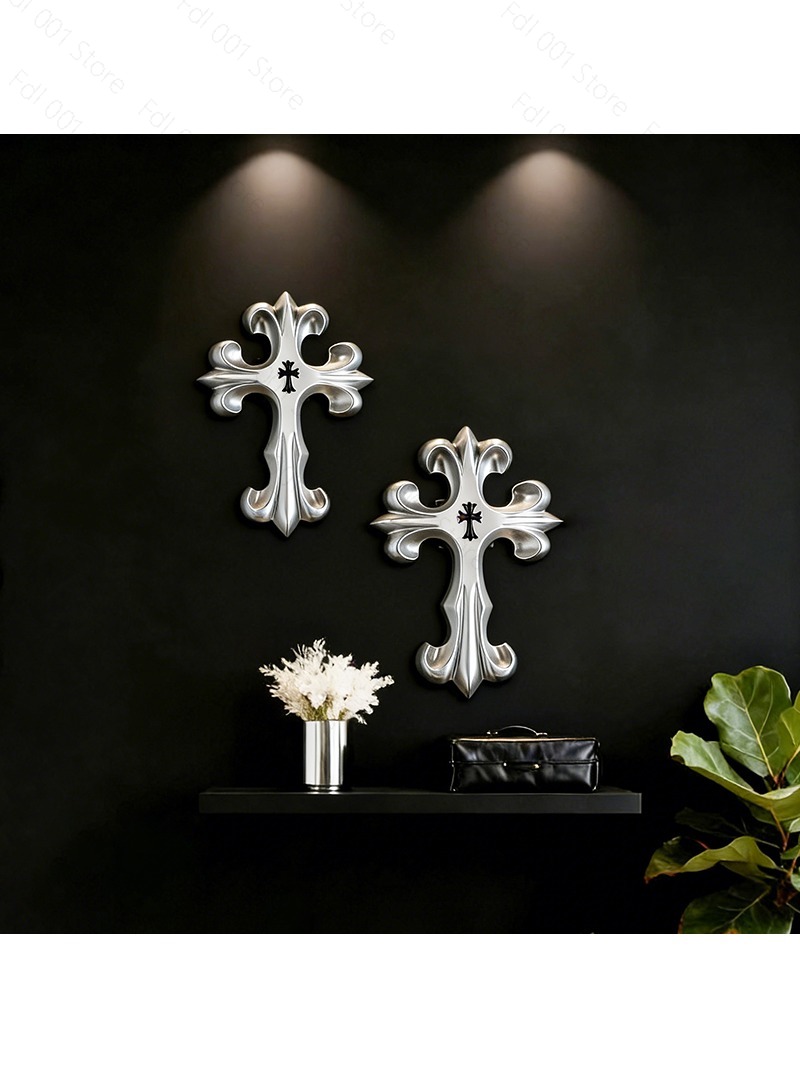 Dekorasi dinding salib hitam p - Home Decor White ulasan dan harga