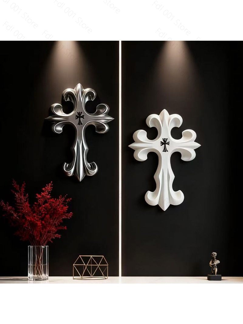 Dekorasi dinding salib hitam p - Home Decor White ulasan dan harga