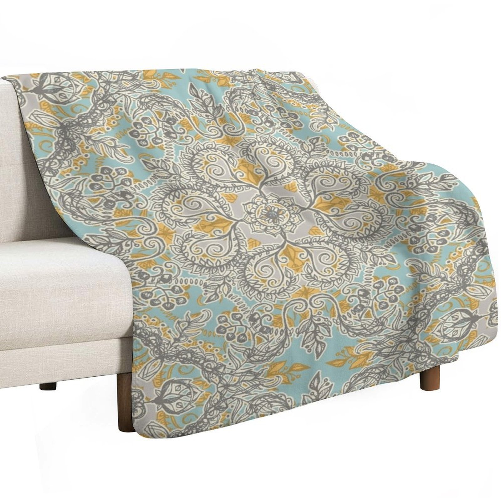 Selimut Motif Bunga Gypsy dala - Neutral Throw Blanket ulasan dan harga