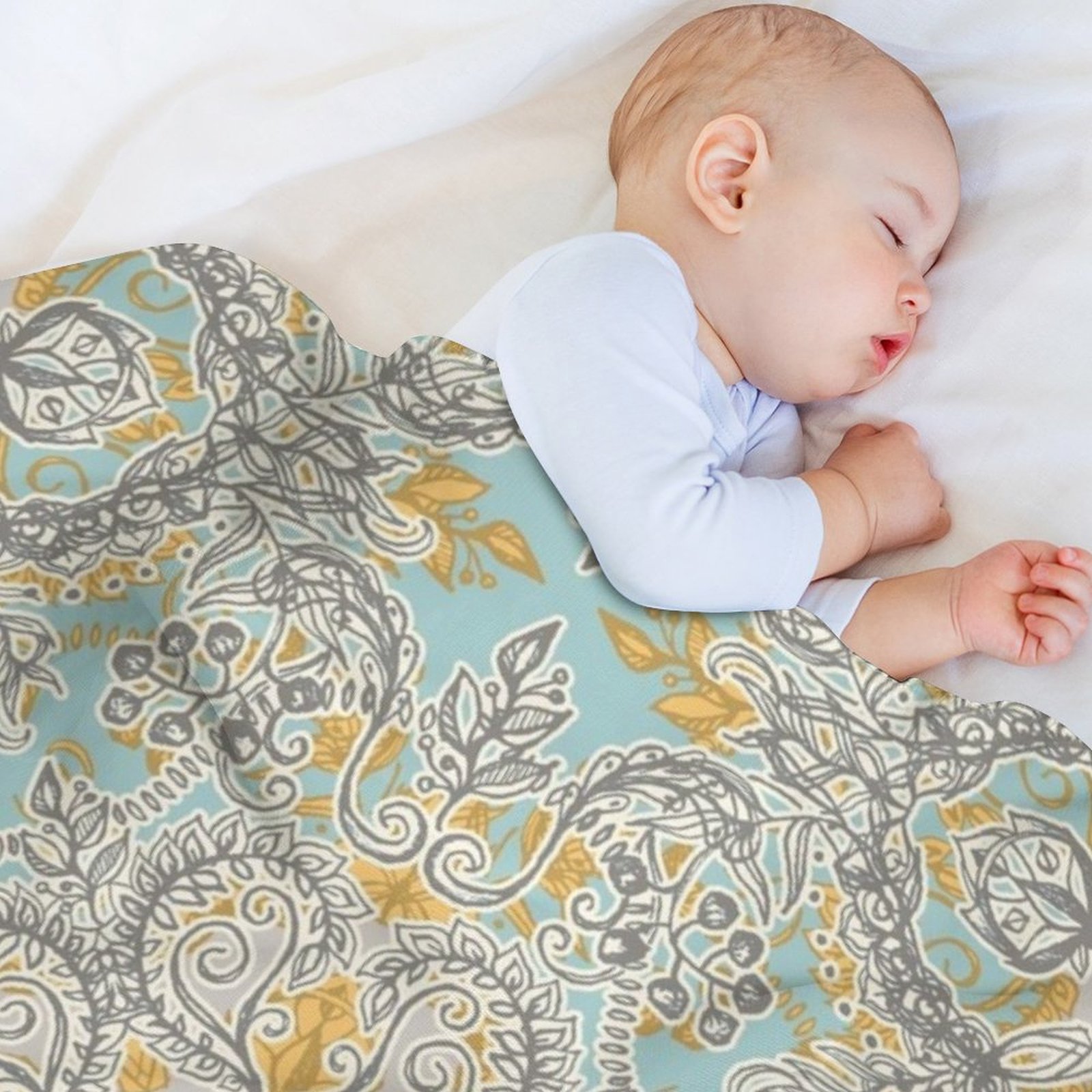 Selimut Motif Bunga Gypsy dala - Neutral Throw Blanket ulasan dan harga