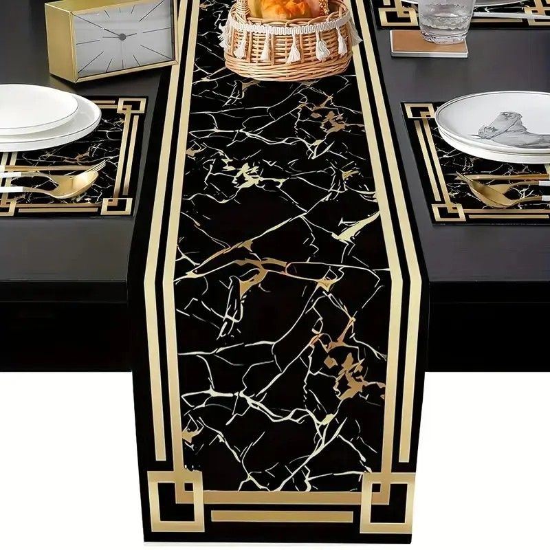 VIKAMA Set Alas Meja Marmer Hi - Linen Table Runner ulasan dan harga