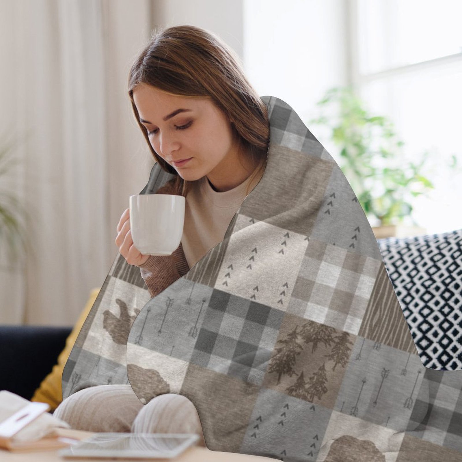 Selimut Patchwork Beruang - Se - Neutral Throw Blanket ulasan dan harga